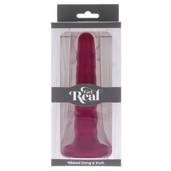 GET REAL - RIBBED DONG 12 CM RED 6